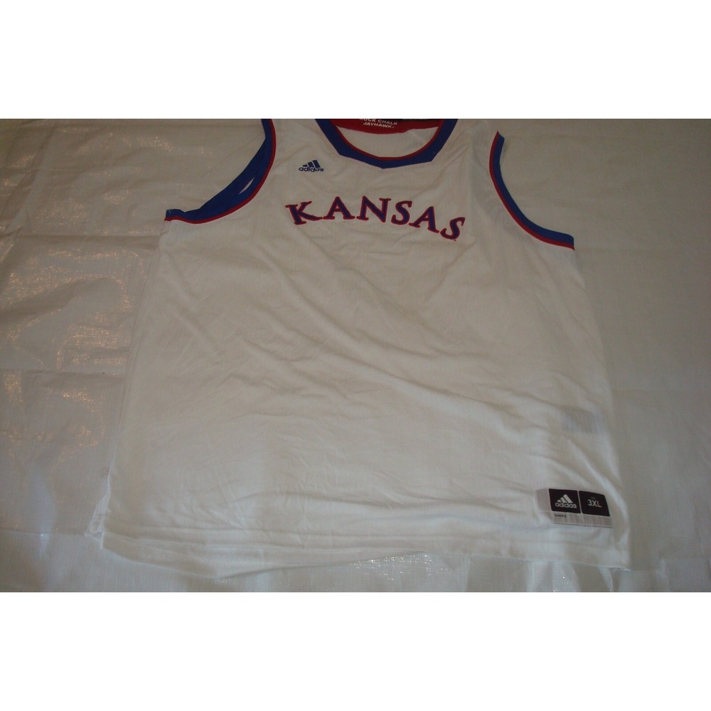 KANSAS JAYHAWKS BASKETBALL JERSEY  ‎ VINTAGE DEADSTOCK  SHIRT T-SHIRT SZ XXXL